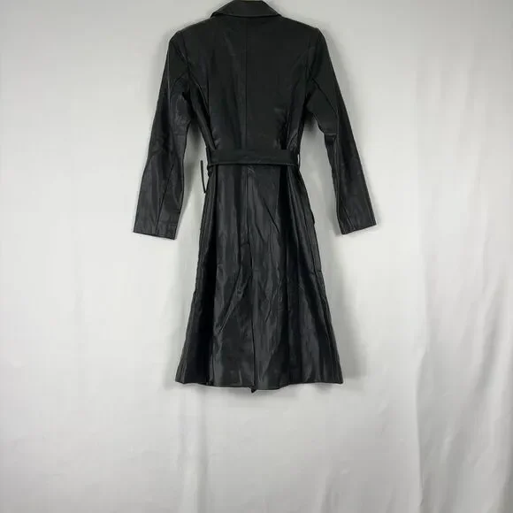 Trendyol Vegan Leather Coat - Picture 2 of 4